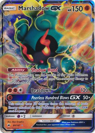 Pokemon | Marshadow GX (80/147) (Jumbo Card) [Sun & Moon: Burning Shadows] | The Nerd Merchant