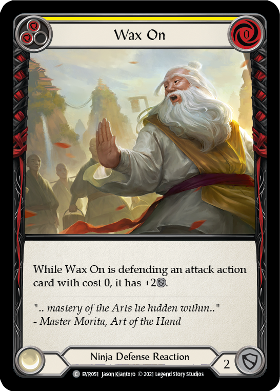 Flesh and Blood TCG | Wax On (Yellow) [EVR051] (Everfest)  1st Edition Rainbow Foil | The Nerd Merchant