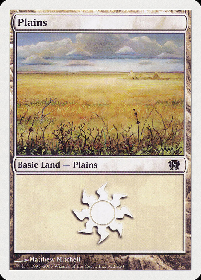 Magic | Plains (332) [Eighth Edition] | The Nerd Merchant