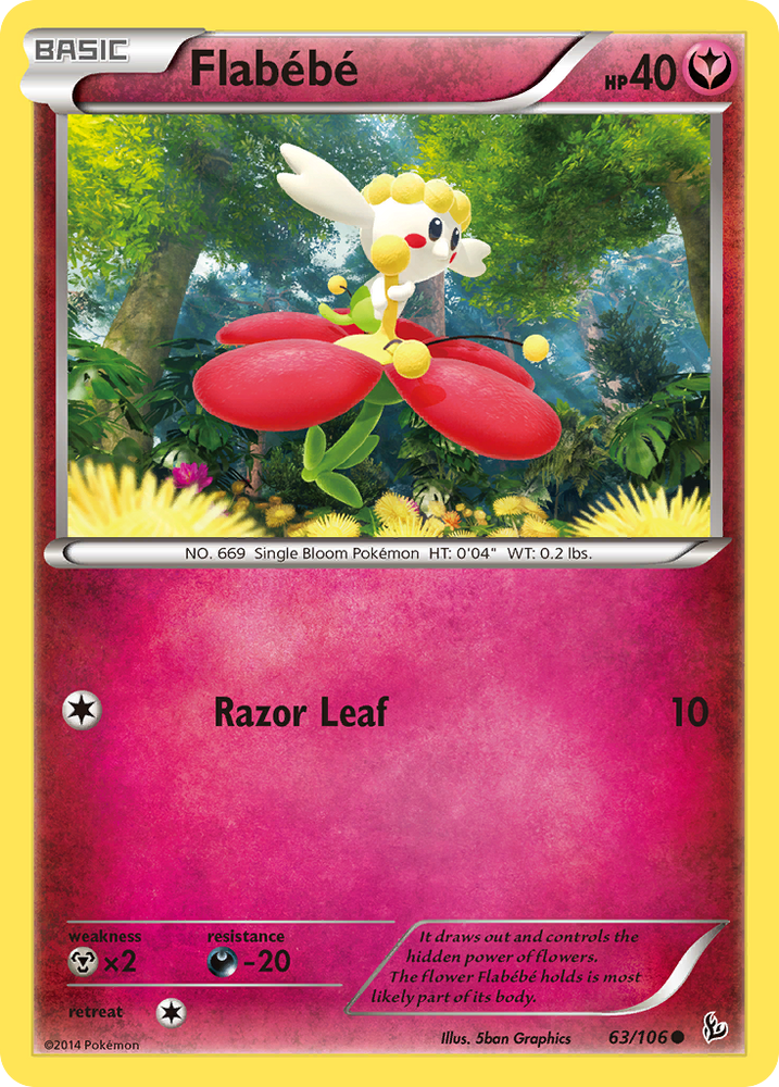 Pokemon | Flabebe (63/106) [XY: Flashfire] | The Nerd Merchant