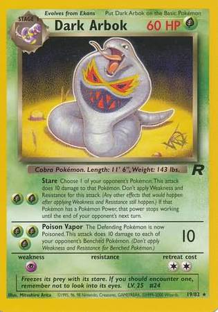 Pokemon | Dark Arbok (19/82) (W Stamped Promo) [Team Rocket Unlimited] | The Nerd Merchant