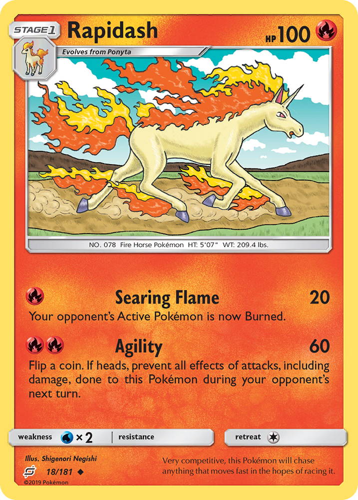 Pokemon | Rapidash (18/181) [Sun & Moon: Team Up] | The Nerd Merchant