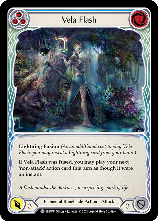 Flesh and Blood TCG | Vela Flash (Blue) [ELE078] (Tales of Aria)  1st Edition Normal | The Nerd Merchant