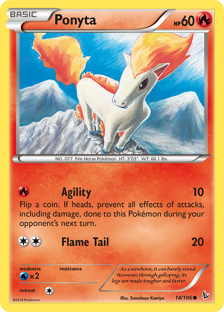 Pokemon | Ponyta (14/106) [XY: Flashfire] | The Nerd Merchant