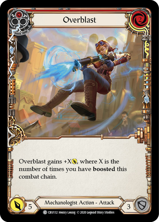 Flesh and Blood TCG | Overblast (Red) [CRU112] (Crucible of War)  1st Edition Rainbow Foil | The Nerd Merchant