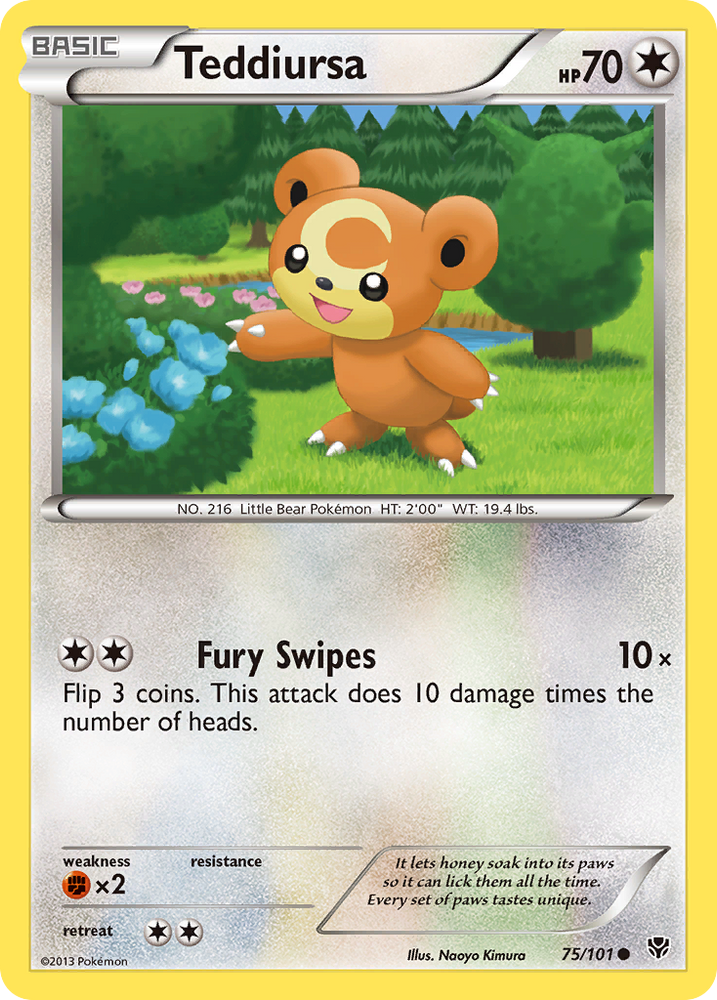 Pokemon | Teddiursa (75/101) [Black & White: Plasma Blast] | The Nerd Merchant