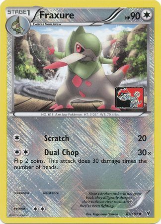 Pokemon | Fraxure (87/101) (League Promo) [Black & White: Noble Victories] | The Nerd Merchant