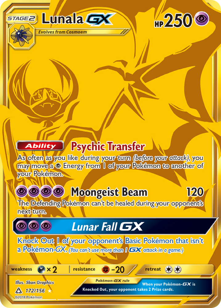 Pokemon | Lunala GX (172/156) [Sun & Moon: Ultra Prism] | The Nerd Merchant