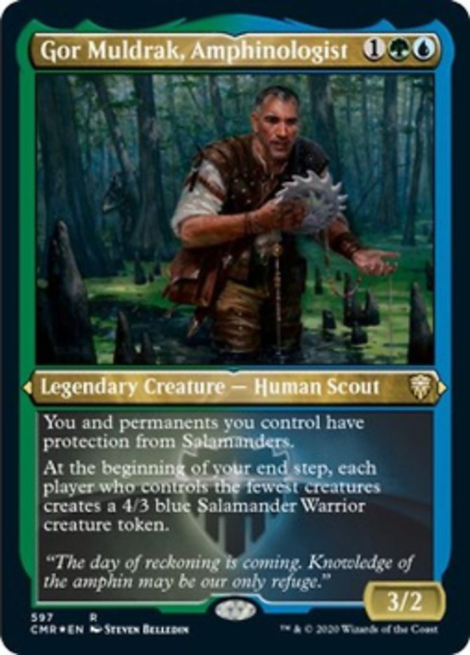 Magic | Gor Muldrak, Amphinologist (Etched) [Commander Legends] | The Nerd Merchant
