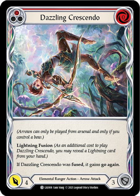 Flesh and Blood TCG | Dazzling Crescendo (Red) [LXI008] (Tales of Aria Lexi Blitz Deck)  1st Edition Normal | The Nerd Merchant