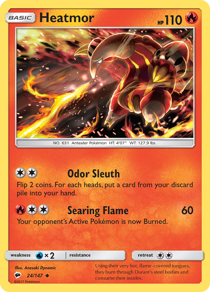 Pokemon | Heatmor (24/147) [Sun & Moon: Burning Shadows] | The Nerd Merchant