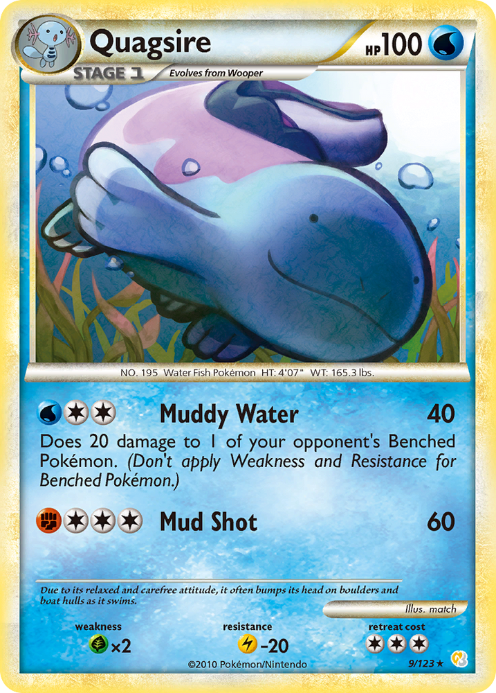 Pokemon | Quagsire (9/123) [HeartGold & SoulSilver: Base Set] | The Nerd Merchant