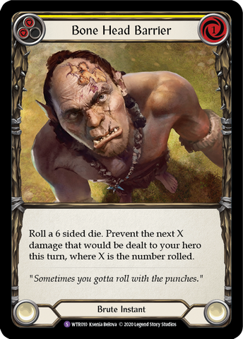 Flesh and Blood TCG | Bone Head Barrier [U-WTR010] (Welcome to Rathe Unlimited)  Unlimited Rainbow Foil | The Nerd Merchant