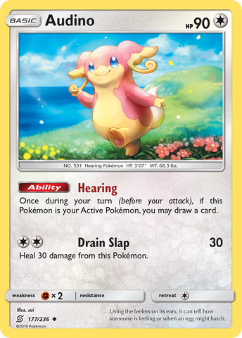 Pokemon | Audino (177/236) [Sun & Moon: Unified Minds] | The Nerd Merchant