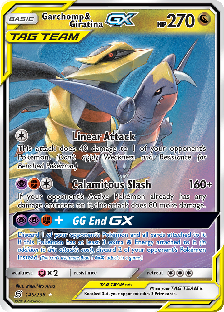 Pokemon | Garchomp & Giratina GX (146/236) [Sun & Moon: Unified Minds] | The Nerd Merchant