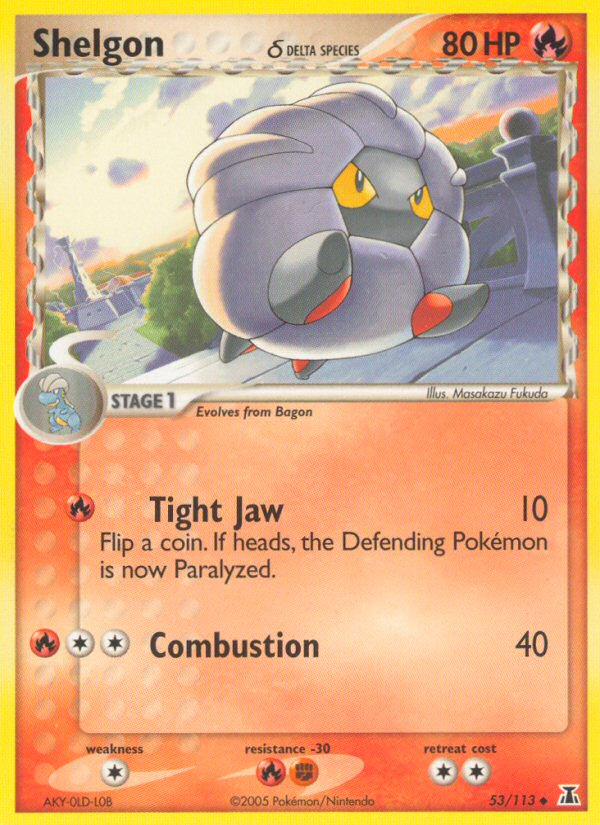 Pokemon | Shelgon (53/113) (Delta Species) [EX: Delta Species] | The Nerd Merchant