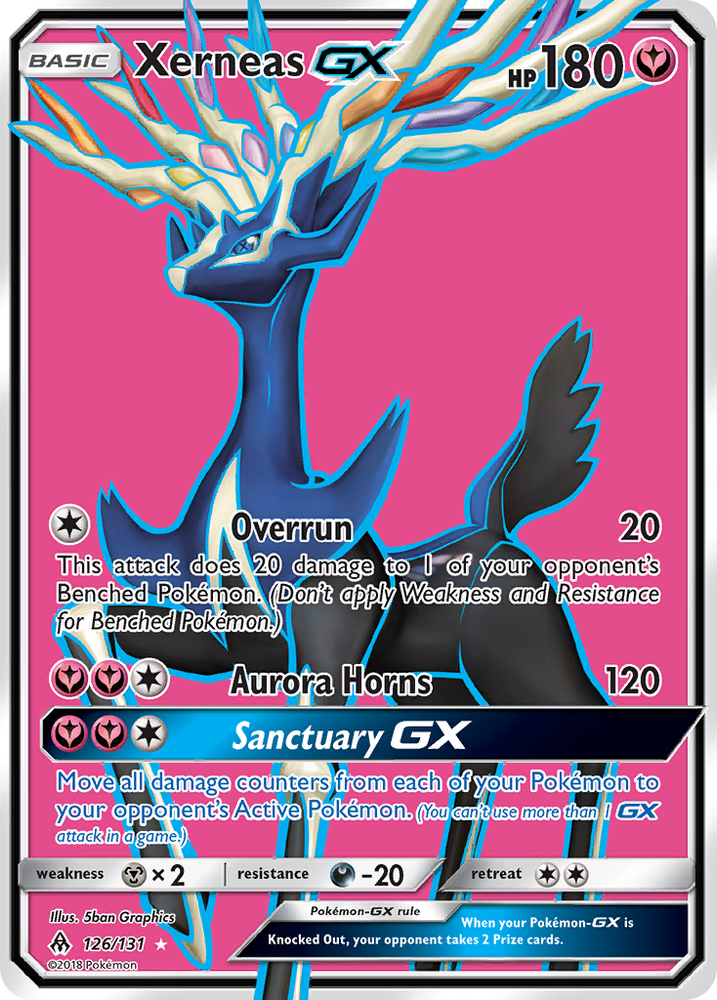 Pokemon | Xerneas GX (126/131) [Sun & Moon: Forbidden Light] | The Nerd Merchant