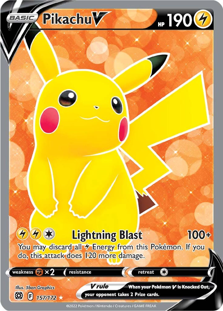 Pokemon | Pikachu V (157/172) [Sword & Shield: Brilliant Stars] | The Nerd Merchant
