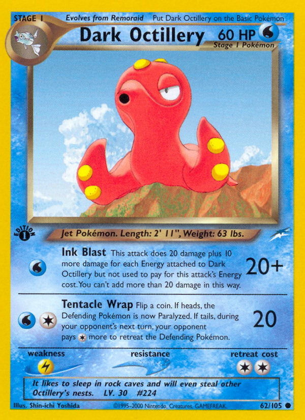 Pokemon | Dark Octillery (62/105) [Neo Destiny 1st Edition] | The Nerd Merchant