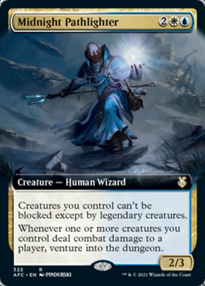 Magic | Midnight Pathlighter (Extended Art) [Dungeons & Dragons: Adventures in the Forgotten Realms Commander] | The Nerd Merchant