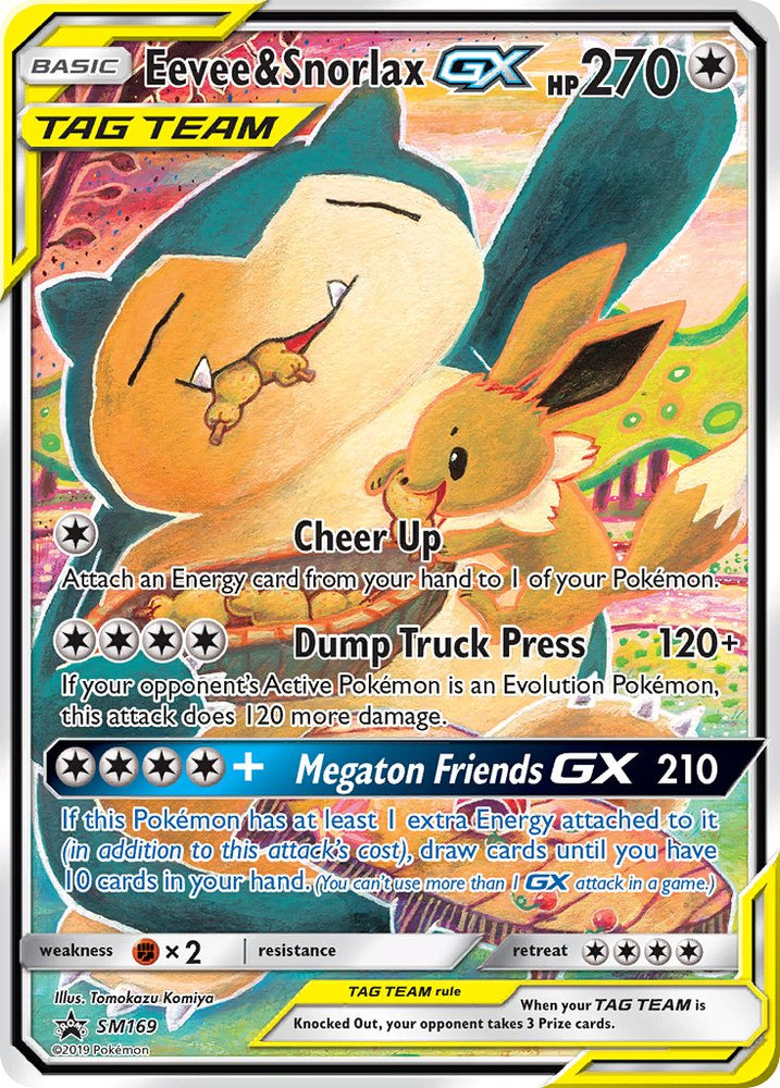 Pokemon | Eevee & Snorlax GX (SM169) [Sun & Moon: Black Star Promos] | The Nerd Merchant