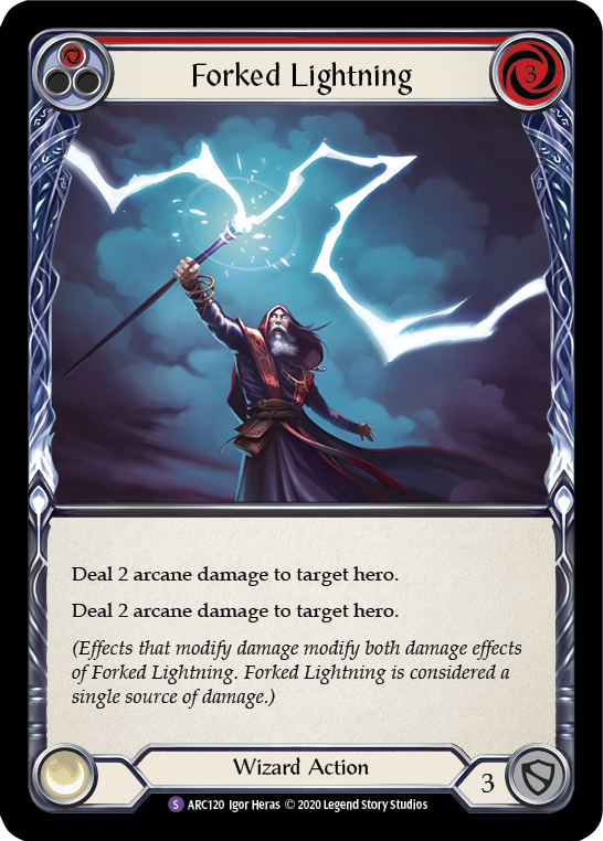 Flesh and Blood TCG | Forked Lightning [U-ARC120] (Arcane Rising Unlimited)  Unlimited Normal | The Nerd Merchant