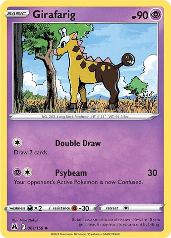 Pokemon | Girafarig (061/159) [Sword & Shield: Crown Zenith] | The Nerd Merchant