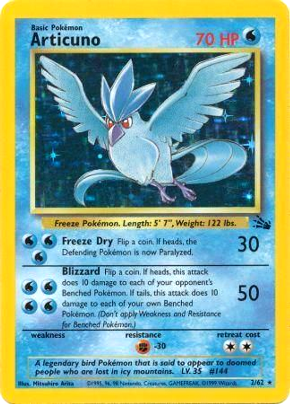 Pokemon | Articuno (2/62) [Fossil Unlimited] | The Nerd Merchant