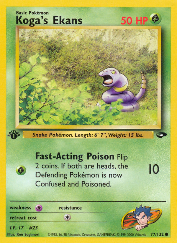Pokemon | Koga's Ekans (77/132) [Gym Challenge 1st Edition] | The Nerd Merchant