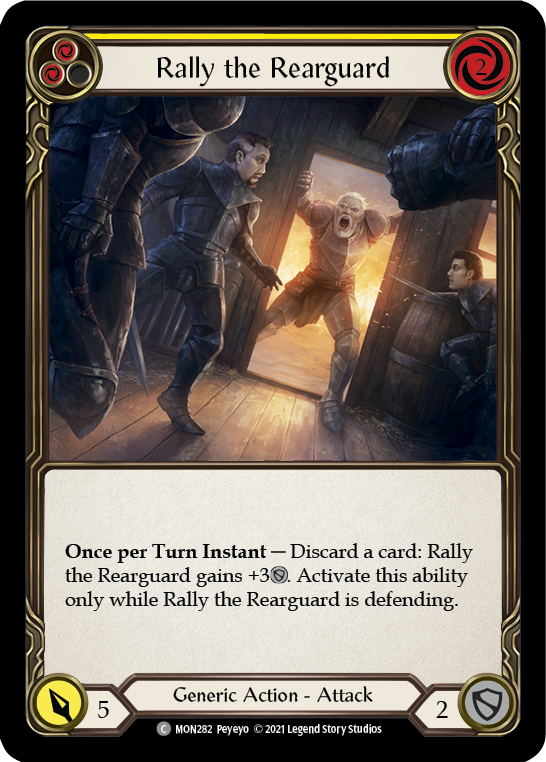 Flesh and Blood TCG | Rally the Rearguard (Yellow) [MON282] (Monarch)  1st Edition Normal | The Nerd Merchant