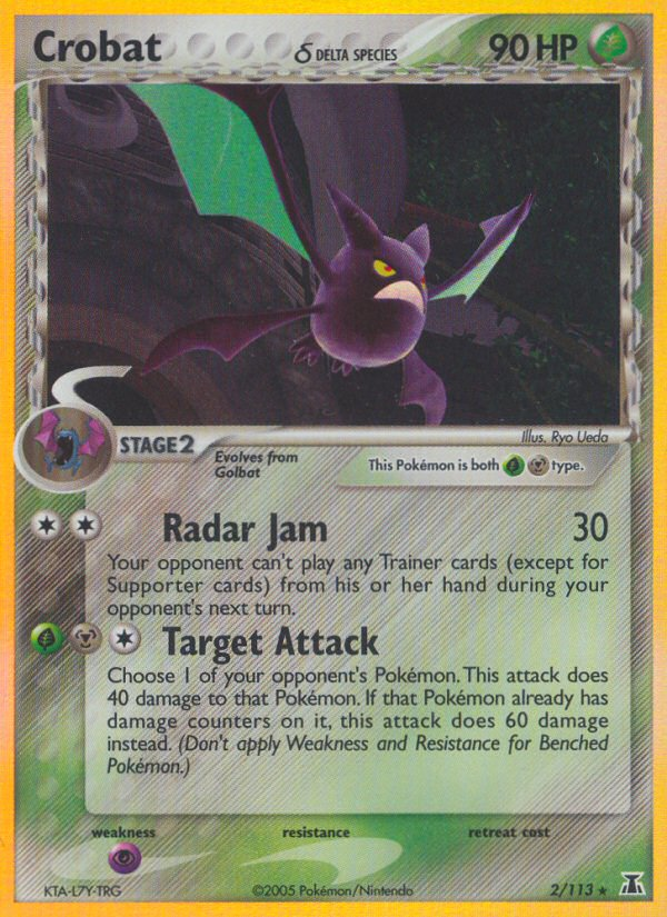 Pokemon | Crobat (2/113) (Delta Species) [EX: Delta Species] | The Nerd Merchant