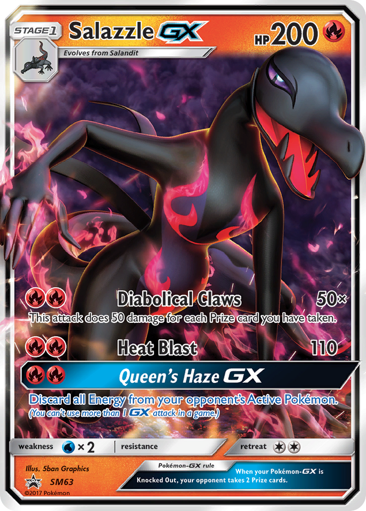 Pokemon | Salazzle GX (SM63) [Sun & Moon: Black Star Promos] | The Nerd Merchant