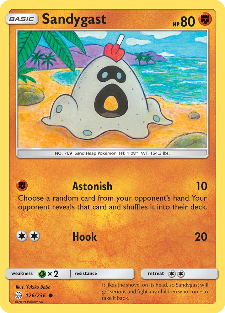 Pokemon| Sandygast (126/236) [Sun & Moon: Cosmic Eclipse] | The Nerd Merchant