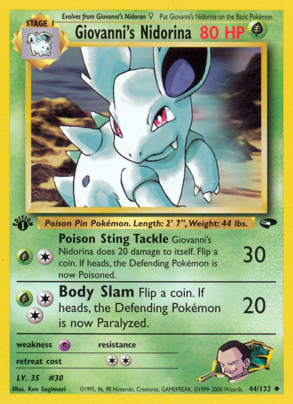 Pokemon | Giovanni's Nidorina (44/132) [Gym Challenge 1st Edition] | The Nerd Merchant