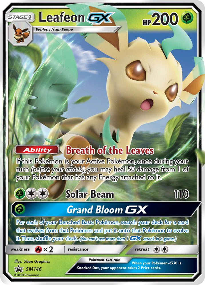 Pokemon | Leafeon GX (SM146) [Sun & Moon: Black Star Promos] | The Nerd Merchant