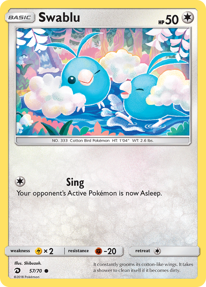 Pokemon | Swablu (57/70) [Sun & Moon: Dragon Majesty] | The Nerd Merchant