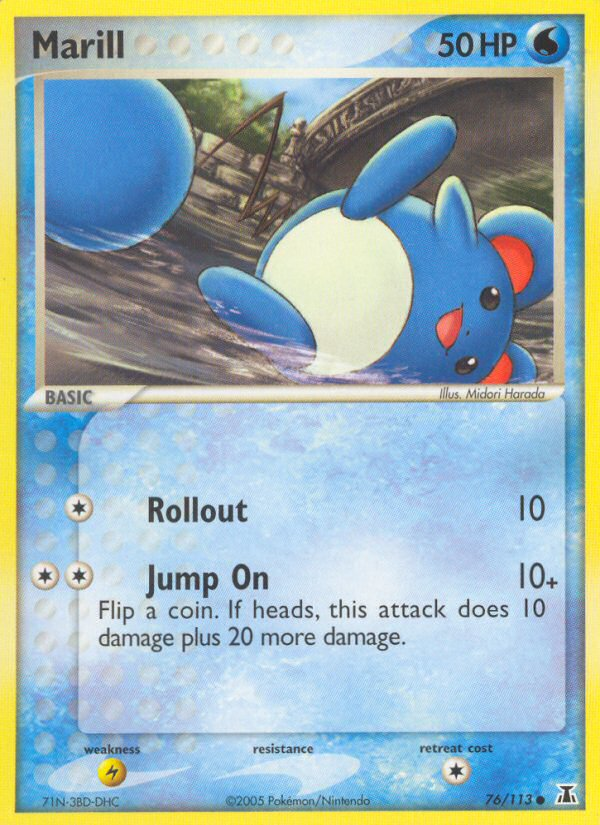 Pokemon | Marill (76/113) [EX: Delta Species] | The Nerd Merchant