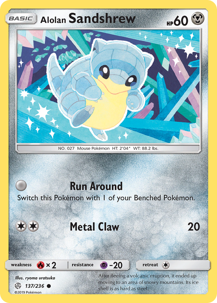 Pokemon| Alolan Sandshrew (137/236) [Sun & Moon: Cosmic Eclipse] | The Nerd Merchant