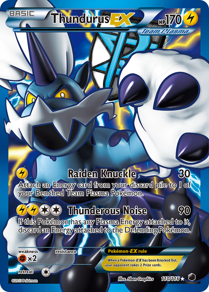 Pokemon | Thundurus EX (110/116) [Black & White: Plasma Freeze] | The Nerd Merchant