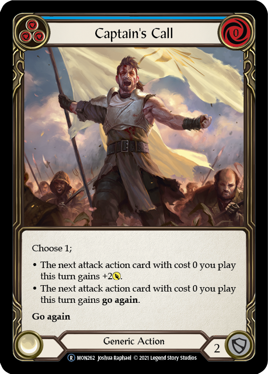 Flesh and Blood TCG | Captain's Call (Blue) [U-MON262] (Monarch Unlimited)  Unlimited Normal | The Nerd Merchant