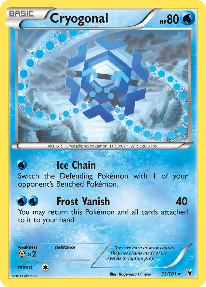 Pokemon | Cryogonal (33/101) [Black & White: Noble Victories] | The Nerd Merchant
