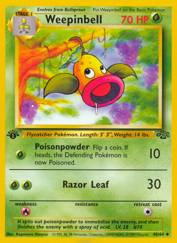 Pokemon | Weepinbell (48/64) [Jungle 1st Edition] | The Nerd Merchant