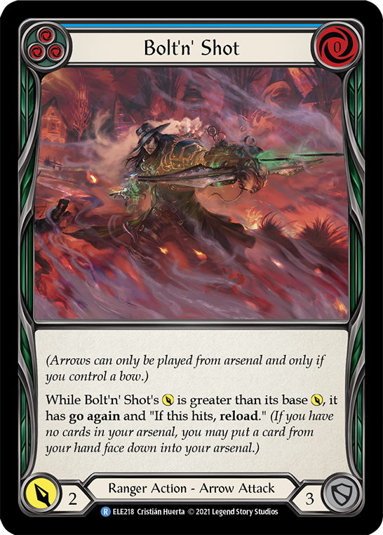 Flesh and Blood TCG | Bolt'n' Shot (Blue) [ELE218] (Tales of Aria)  1st Edition Normal | The Nerd Merchant