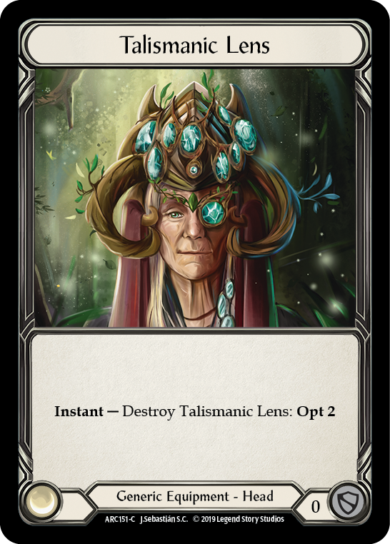 Flesh and Blood TCG | Talismanic Lens [ARC151-C] (Arcane Rising)  1st Edition Cold Foil | The Nerd Merchant