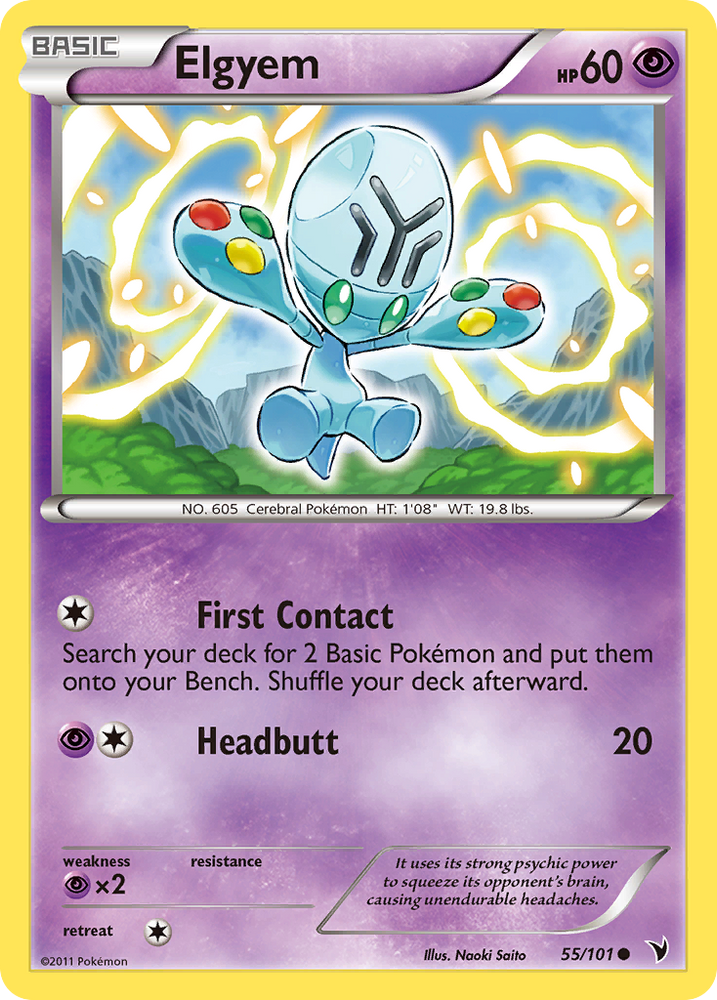 Pokemon | Elgyem (55/101) [Black & White: Noble Victories] | The Nerd Merchant