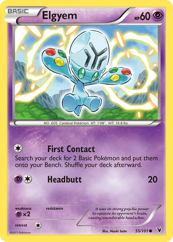 Pokemon | Elgyem (55/101) [Black & White: Noble Victories] | The Nerd Merchant