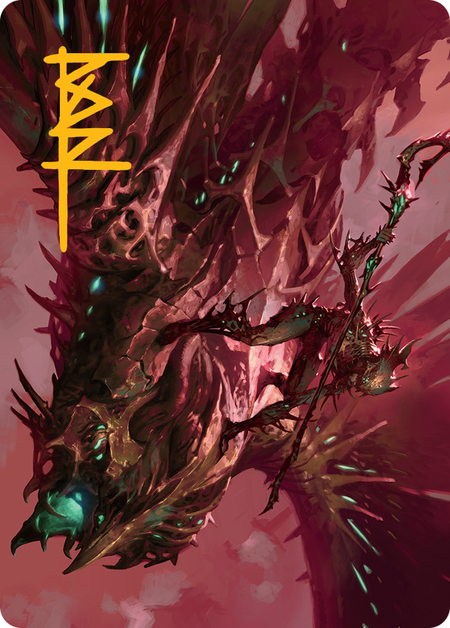 Magic | Skyclave Invader Art Card (Gold-Stamped Signature) [March of the Machine Art Series] | The Nerd Merchant