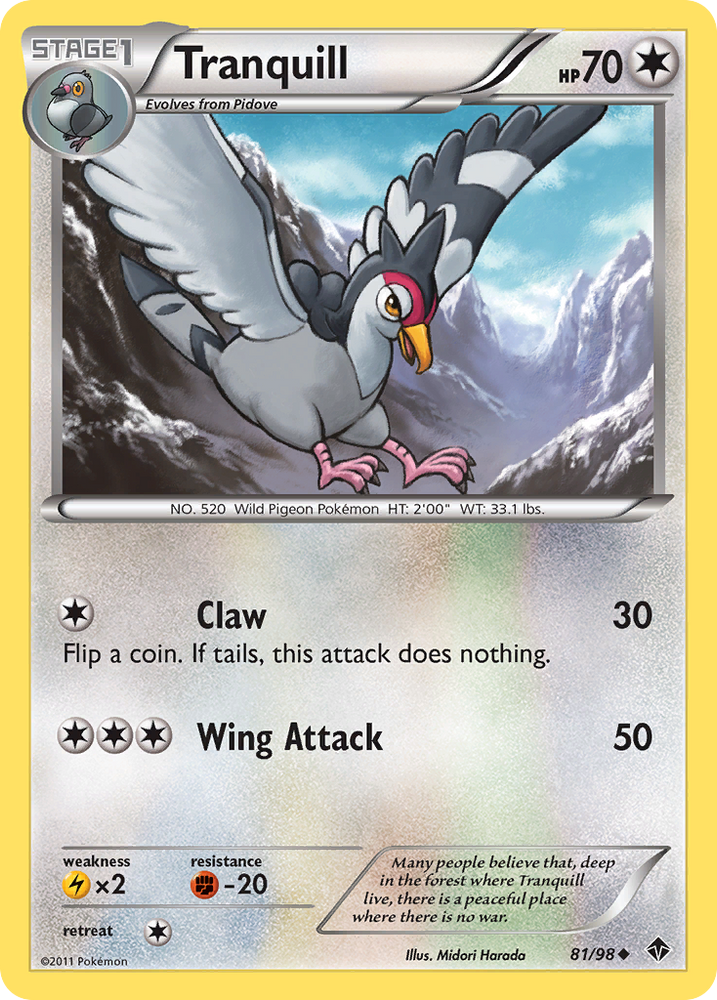 Pokemon | Tranquill (81/98) [Black & White: Emerging Powers] | The Nerd Merchant