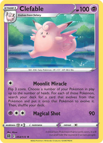 Pokemon | Clefable (054/172) [Sword & Shield: Brilliant Stars] | The Nerd Merchant