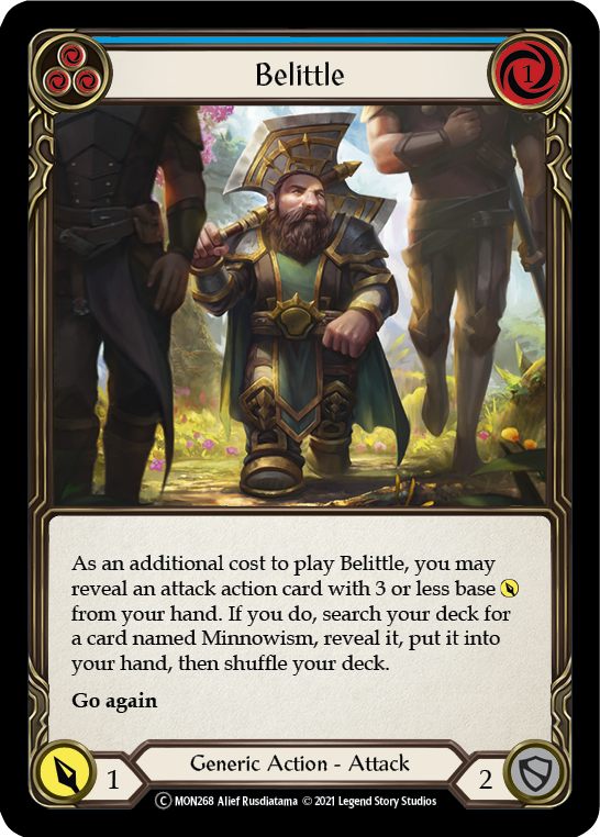 Flesh and Blood TCG | Belittle (Blue) [U-MON268-RF] (Monarch Unlimited)  Unlimited Rainbow Foil | The Nerd Merchant